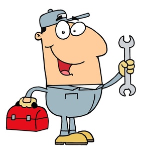 Toolbox handyman clipart image handyman or mechanic holding a tool