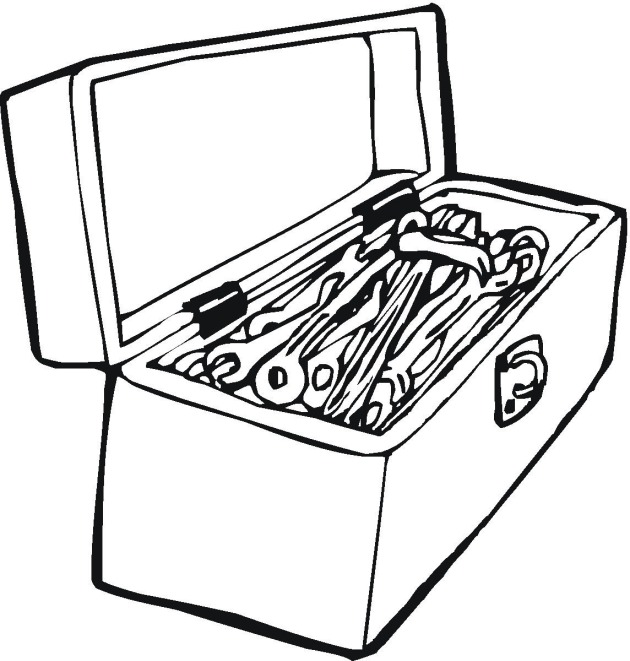 Toolbox tool coloring clipart
