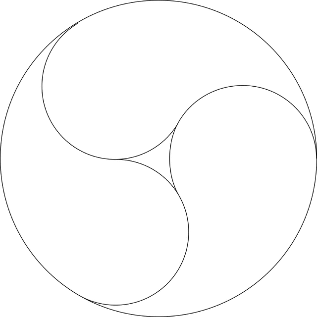 3 yin yang design symbols in a circle clipart etc