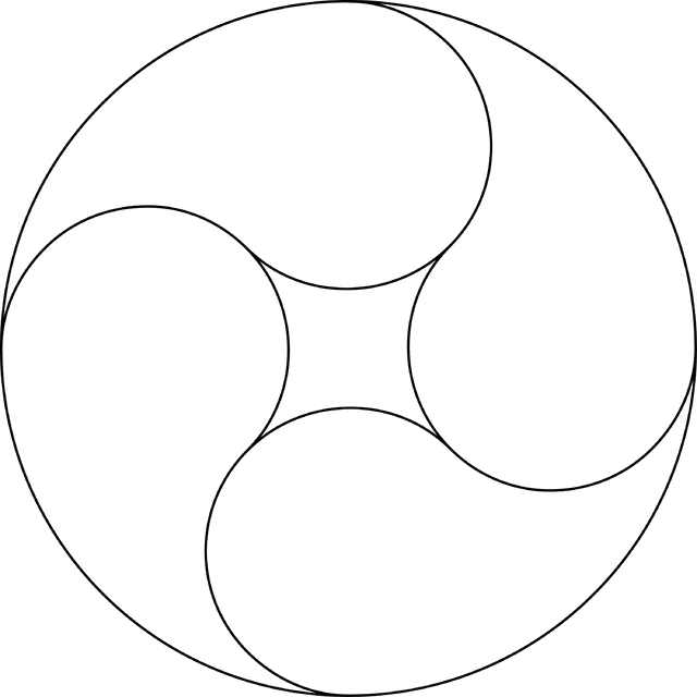 4 yin yang design symbols in a circle clipart etc 2