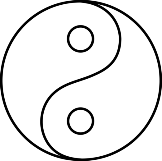 Blank yin yang line art free images clipart free