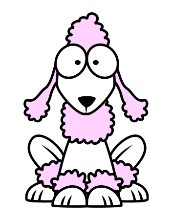 Cartoon poodle clipart 2