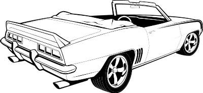 Classic muscle car clipart