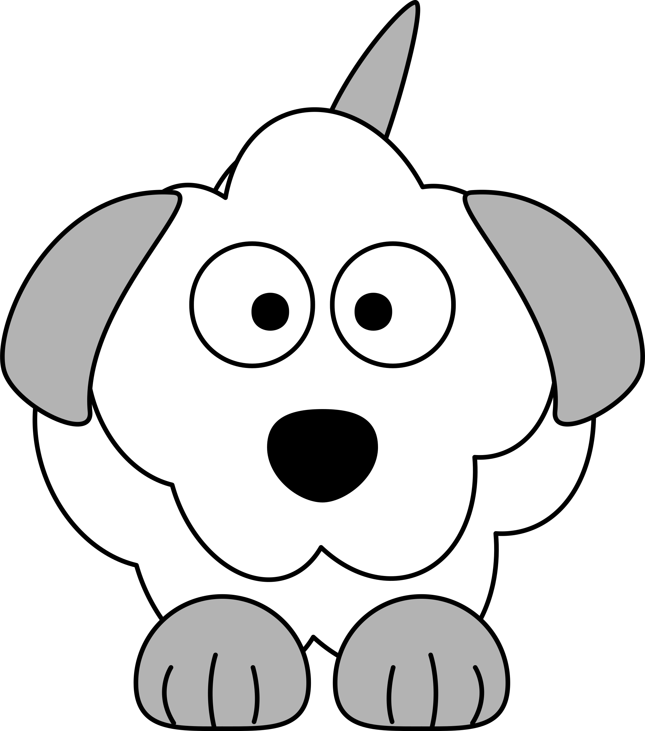 Clipart french poodle cartoon dog