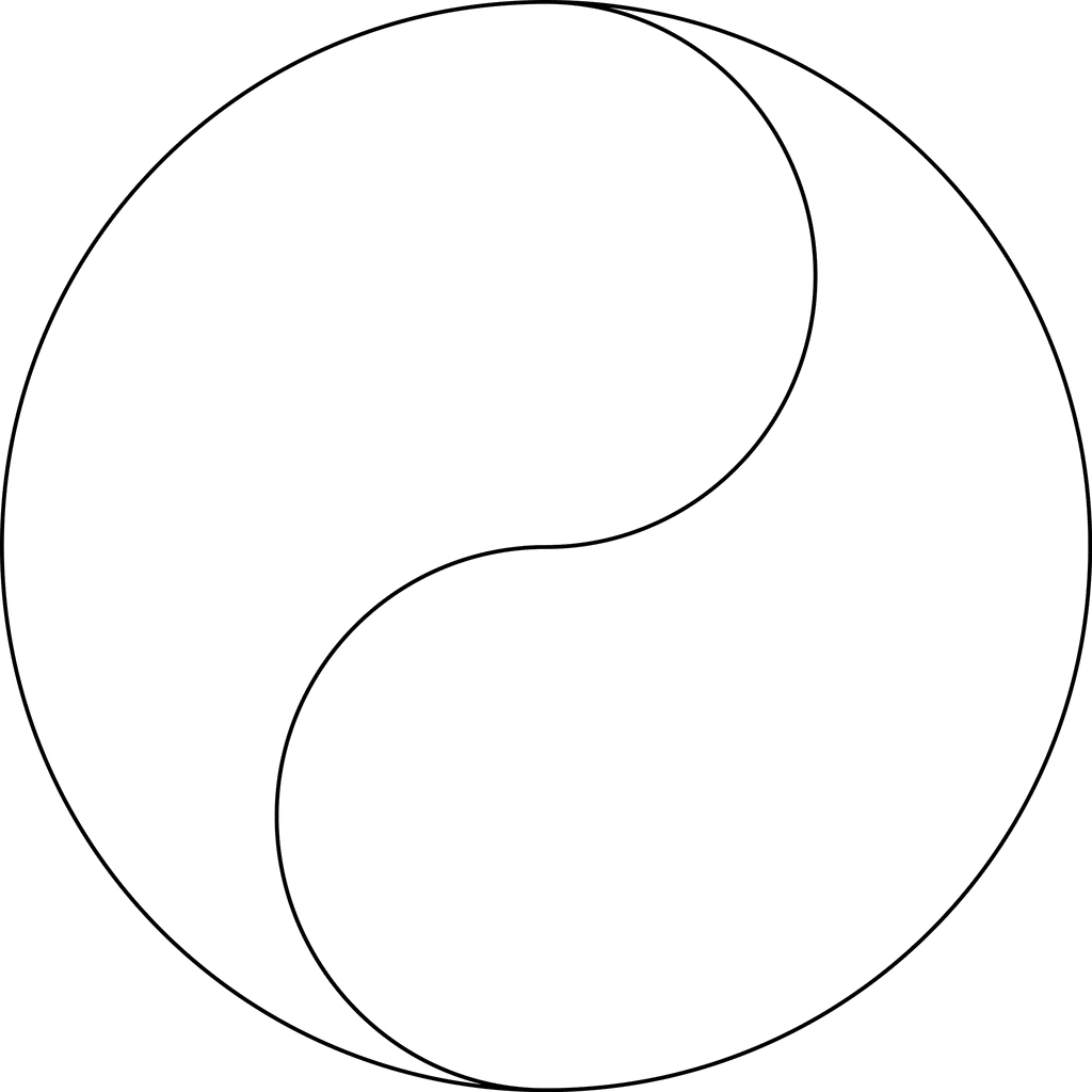 Design similar to yin yang symbol clipart etc