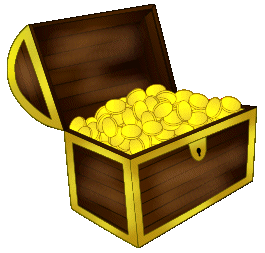 Gold treasure chests public domain clip art