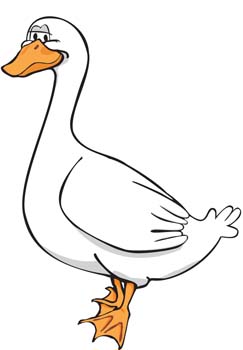 Goose cartoon clipart clipart kid