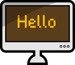 Helloputer screen clip art puter download vector clip
