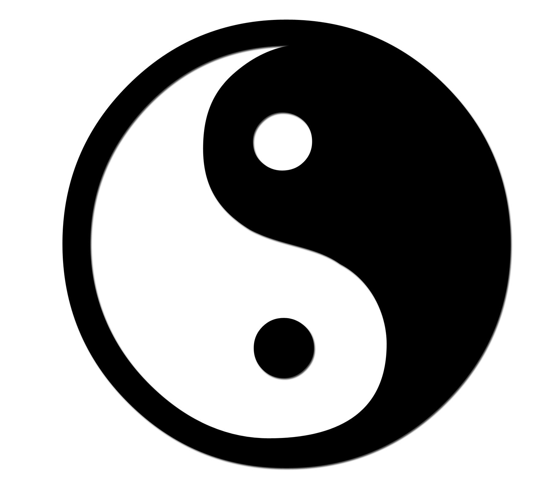 Yin yang sign clipart