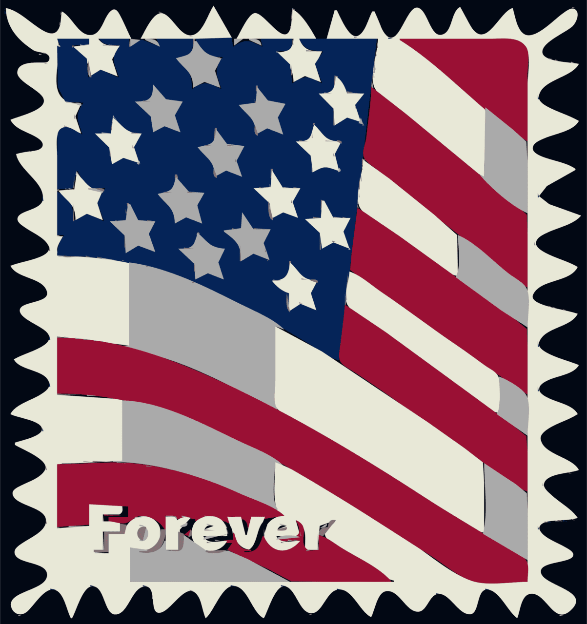 American flag stamp cliparts images clipart library