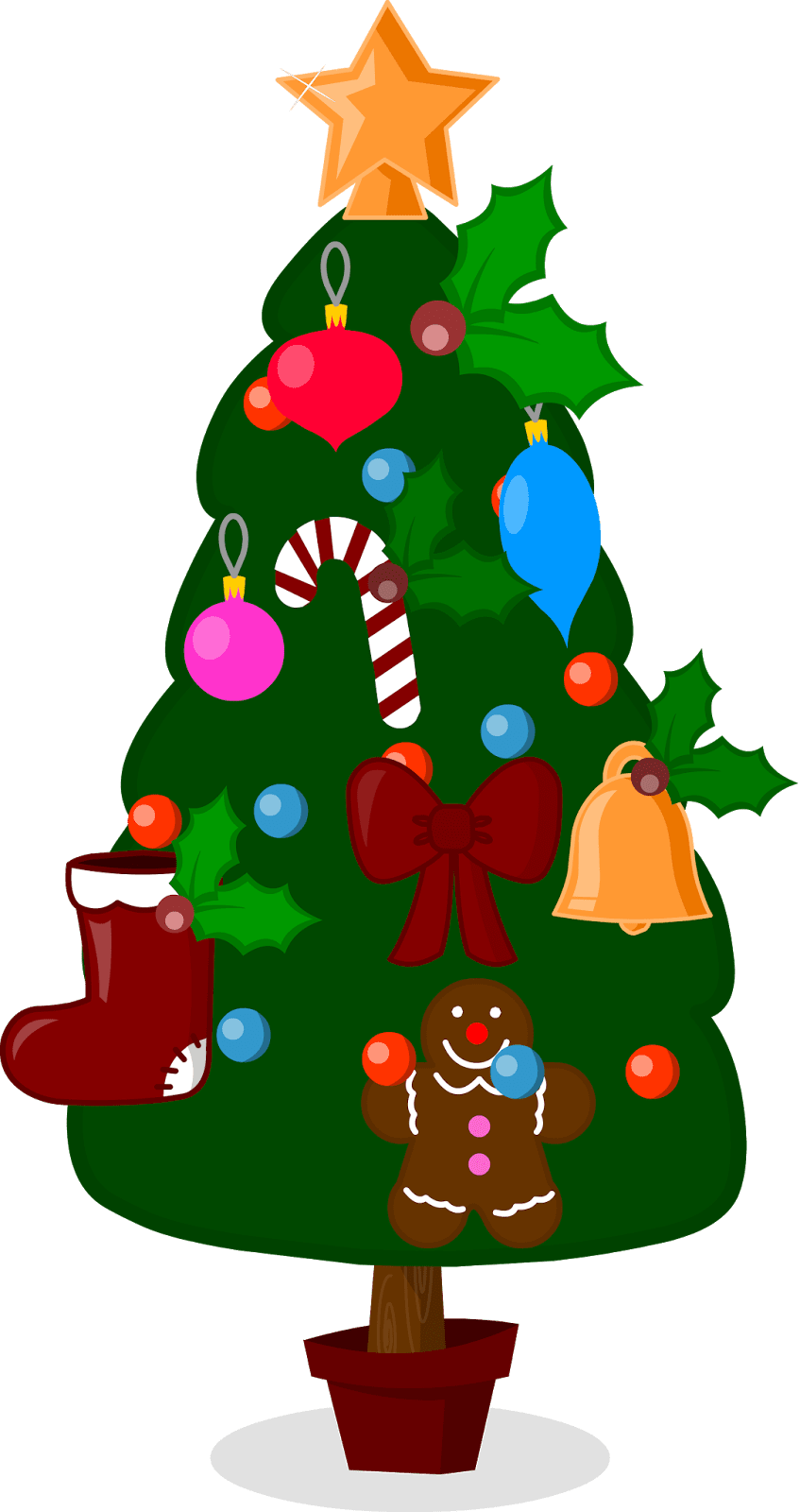 Christmas tree pin page clipart photo 2