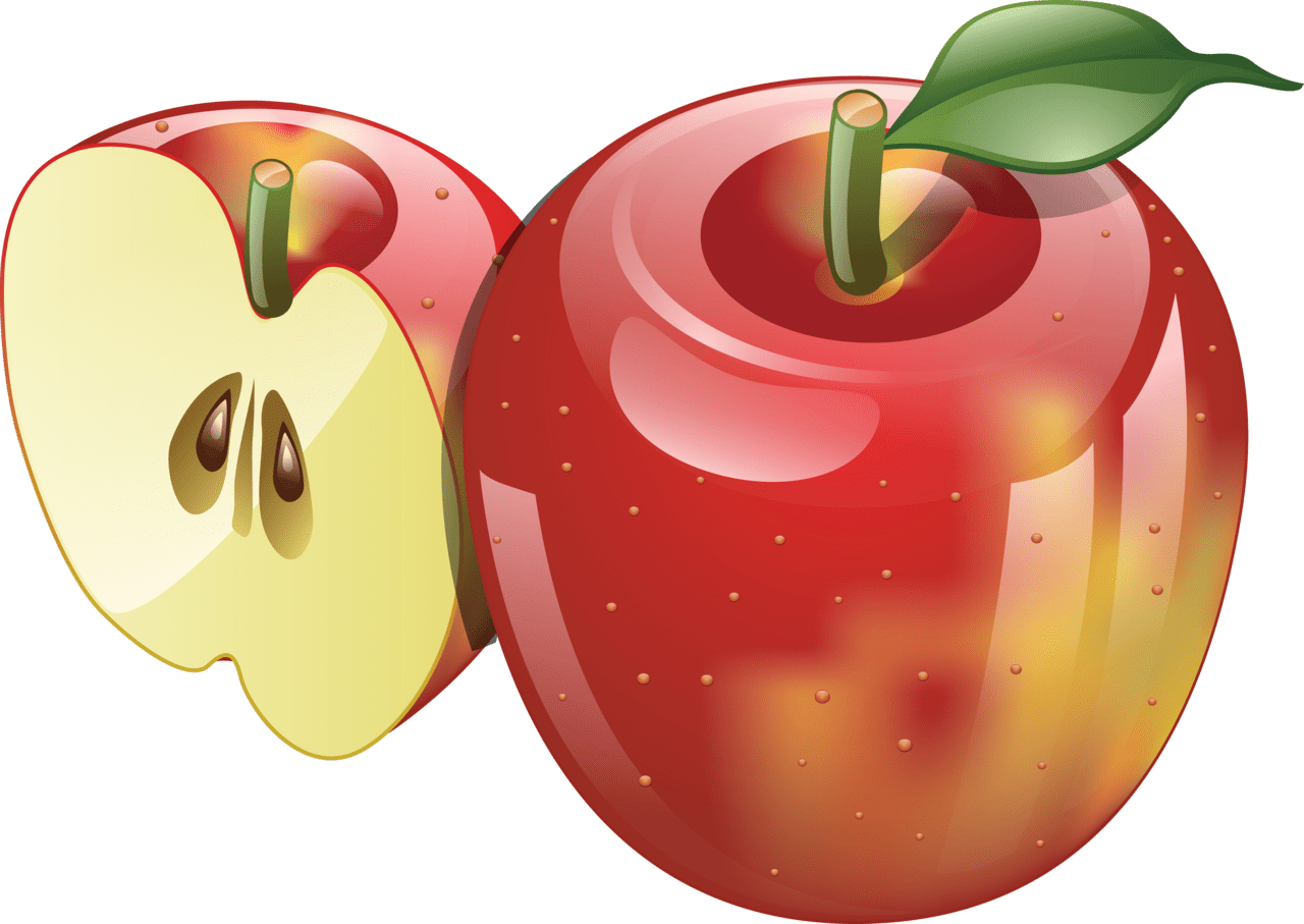 Red apple fruit clipart transparent