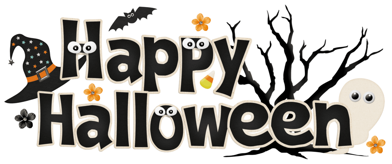 Happy halloween funny banner clips clipart logo