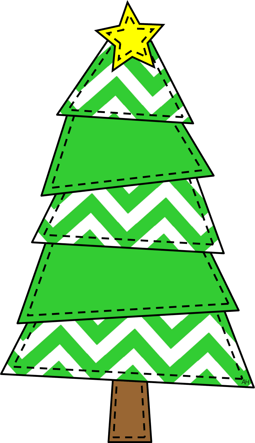 Christmas tree chevron border clipart panda images