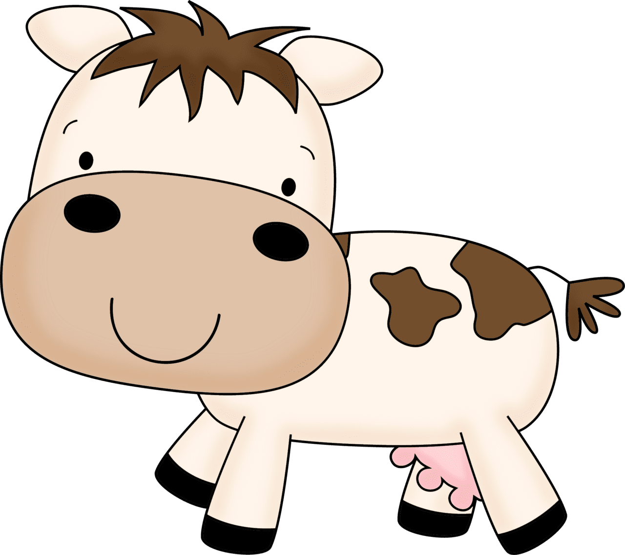 Cow pin page clipart logo