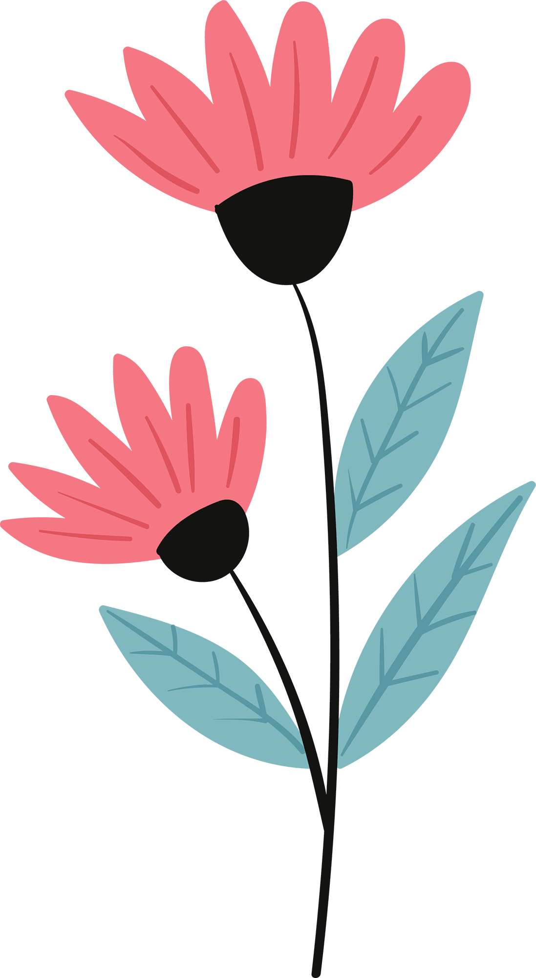 Flowers light pink color flower vector clipart