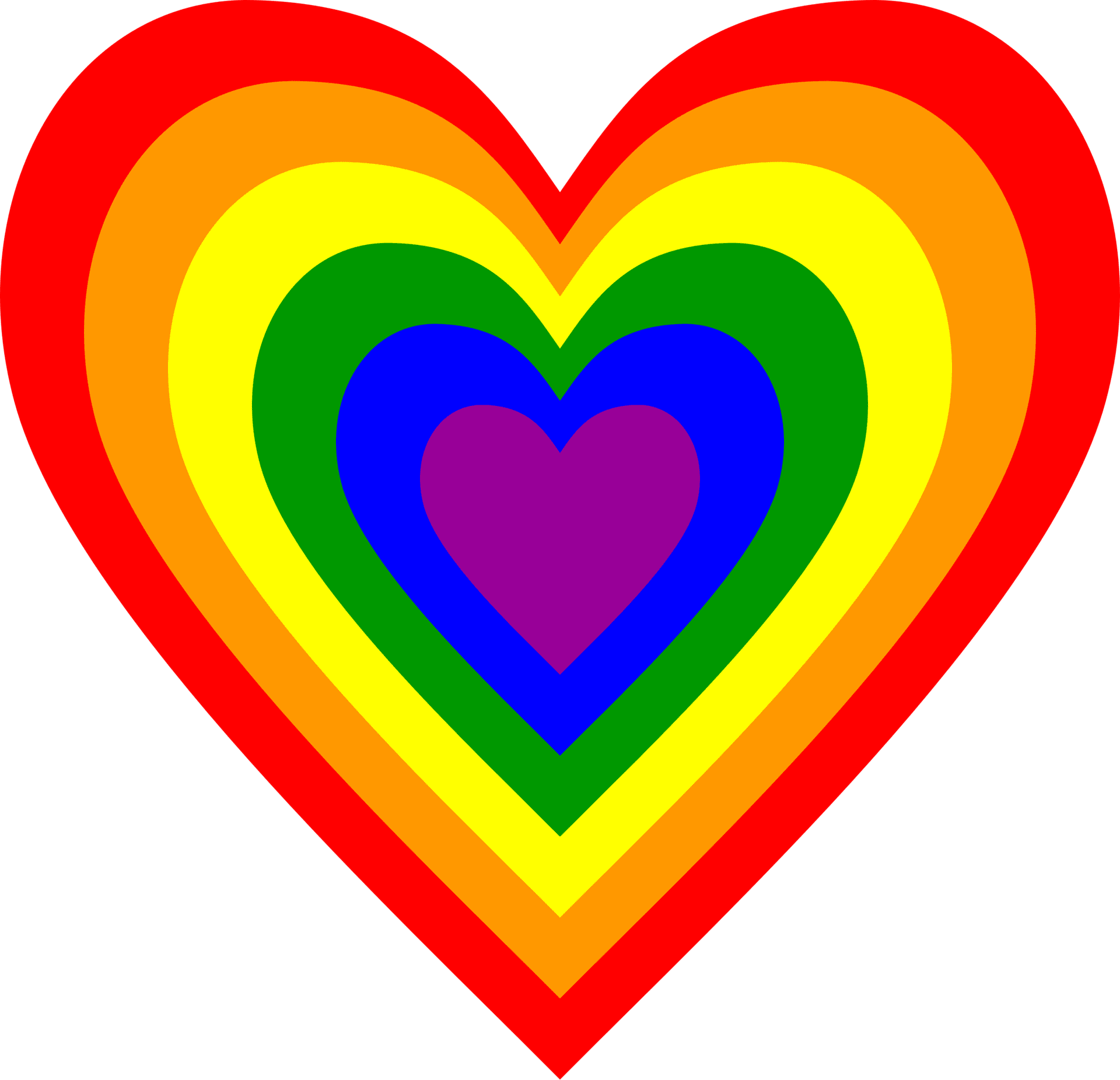 Resultado de imagen para heart rainbow clipart