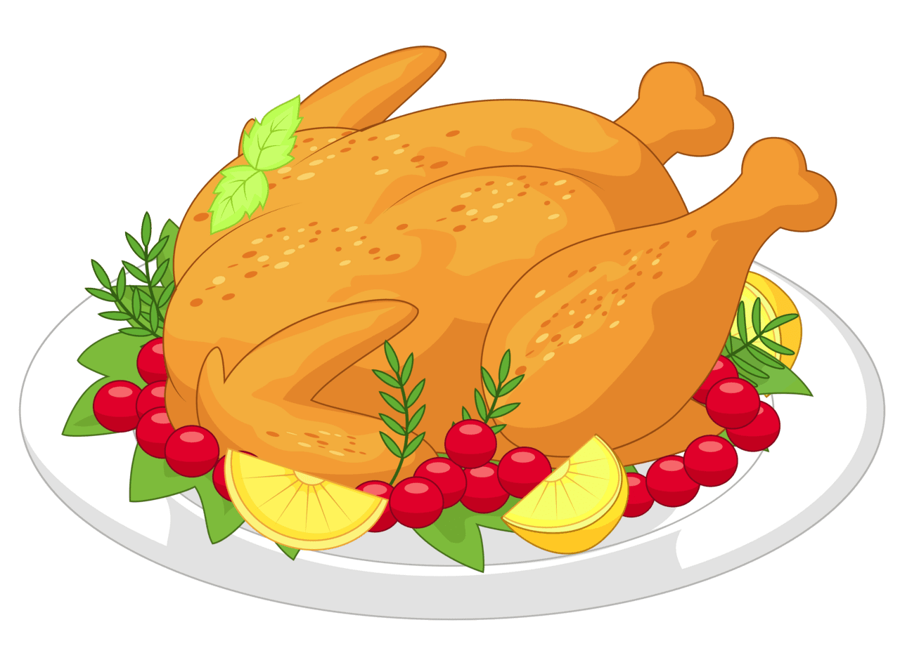 Thanksgiving turkey diner clipart free