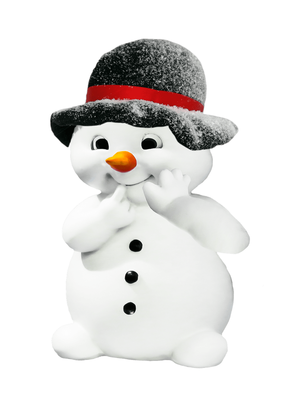 Winter snowman figure image clipart