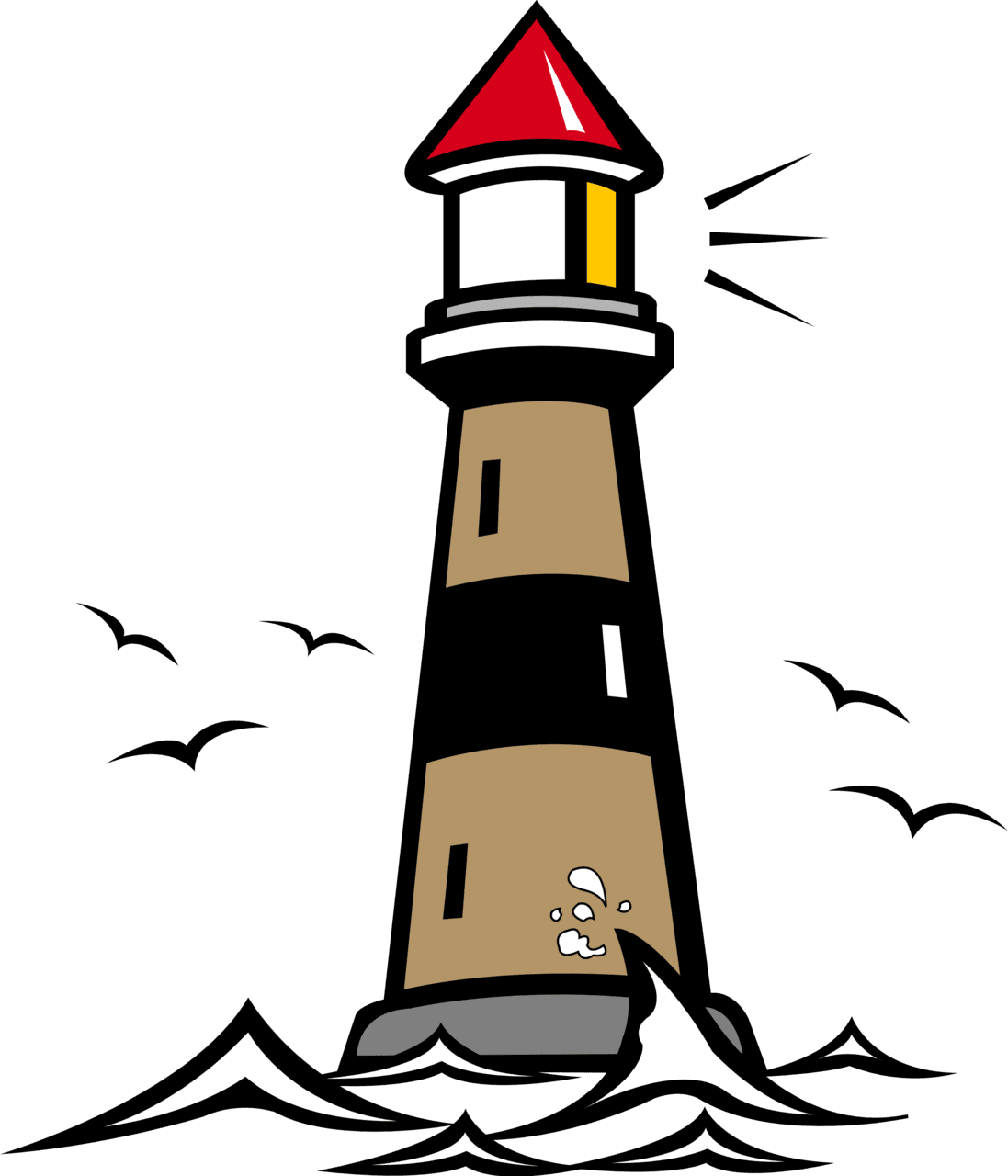 Light house silhouette clipart transparent