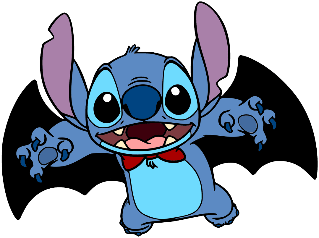 Clipart of stitch dressed as bat for halloween disney liloandstitch lilo and drawings cartoons drawing logo