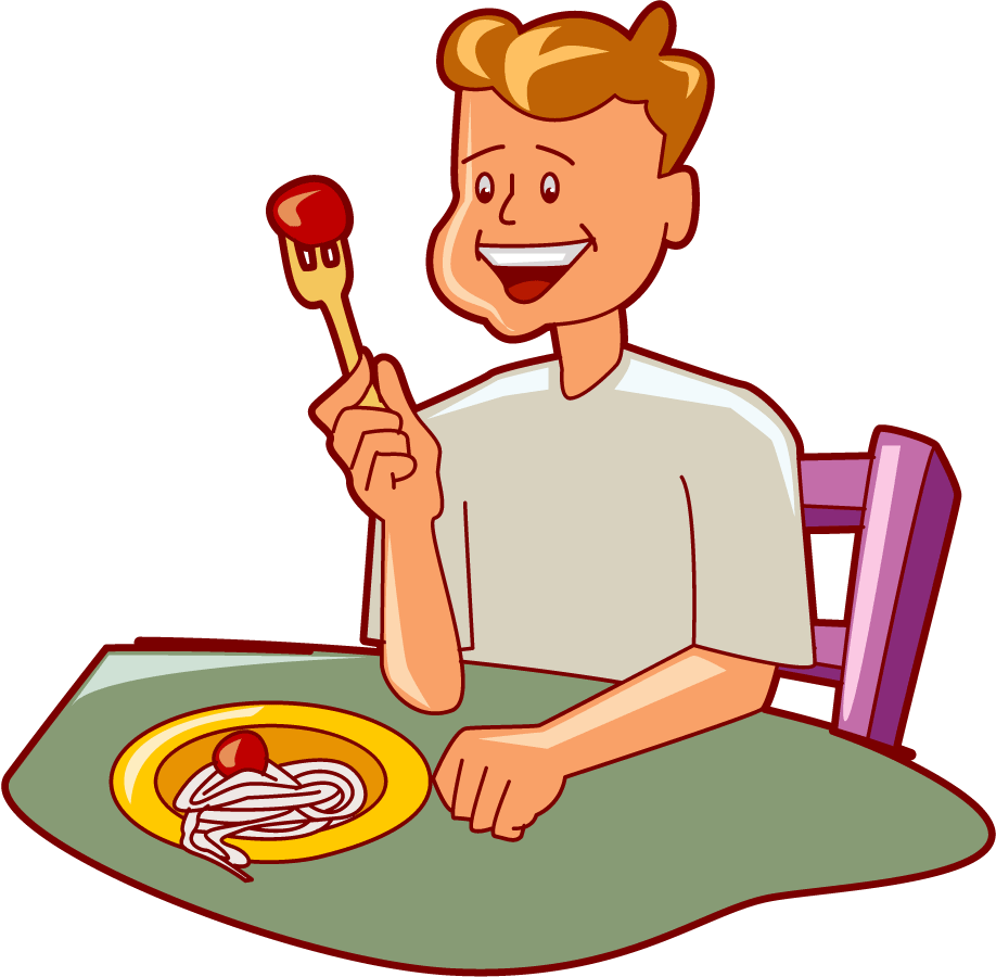 Pizza eating clipart of people food more transparent