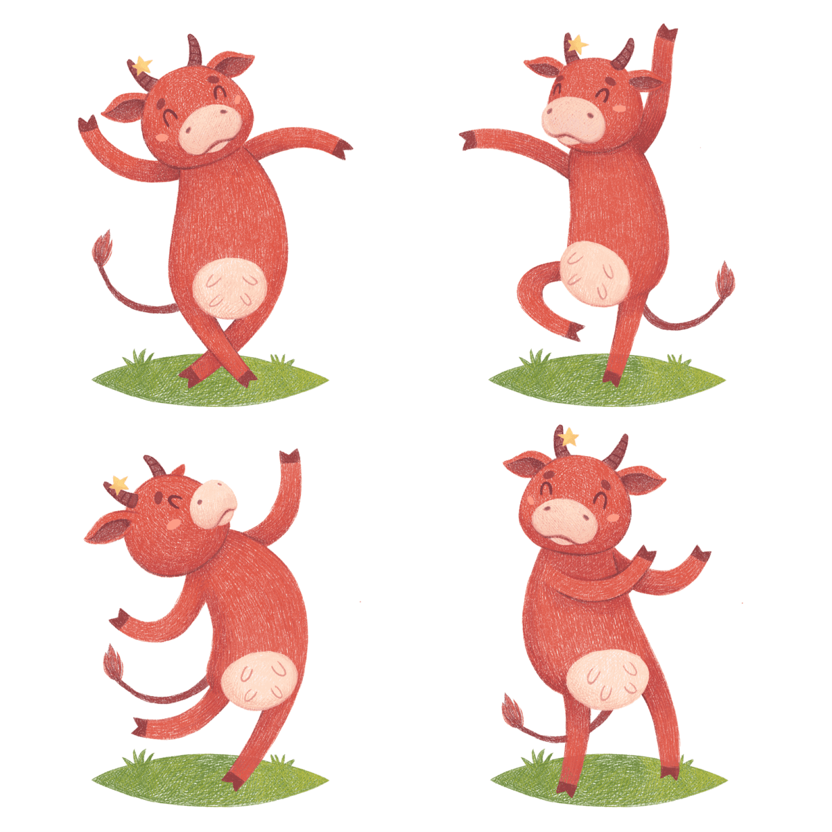Mary poppins the dancing cow children book by margarita levina childrens clipart image