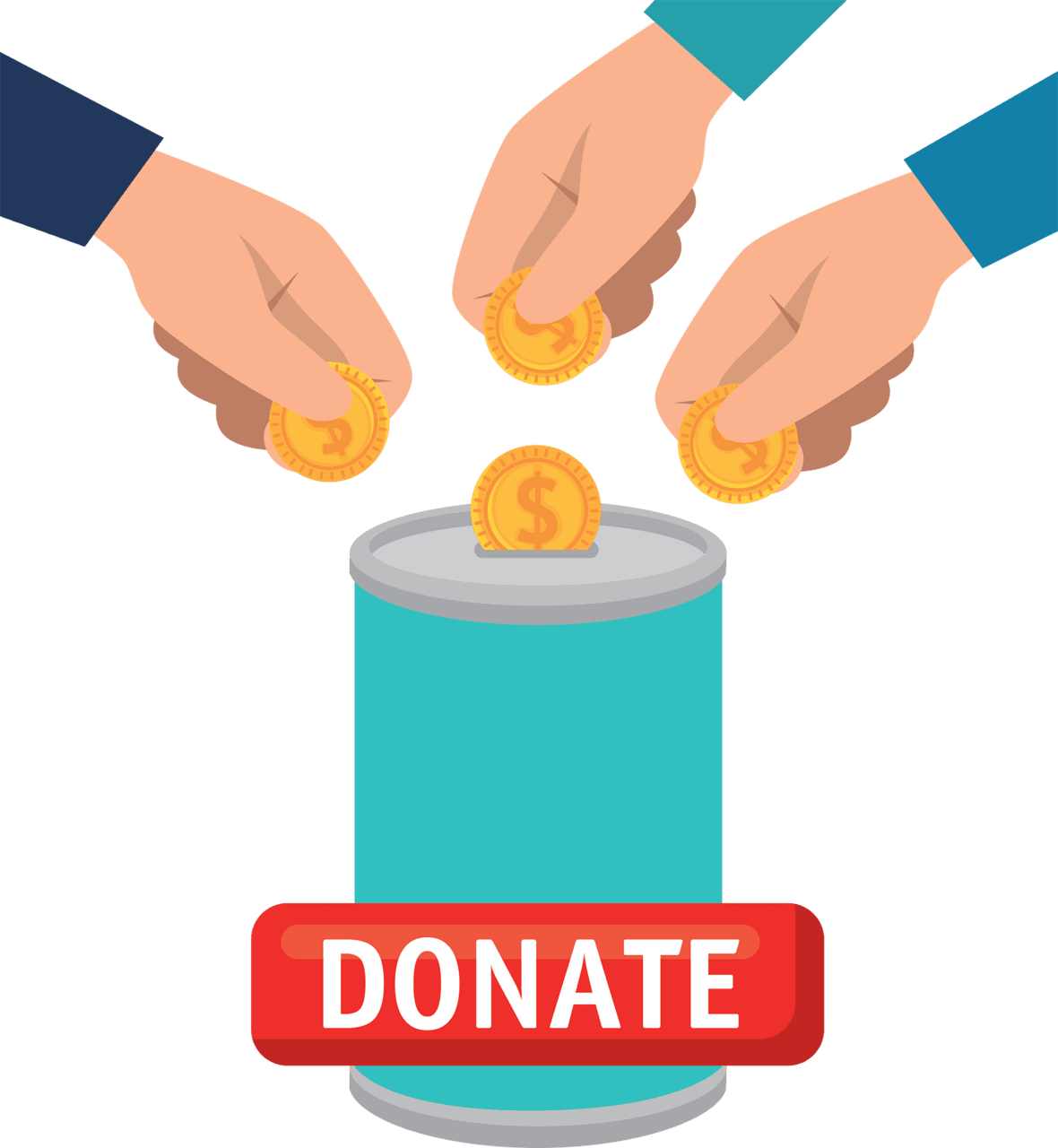 Money world charity day clipart logo