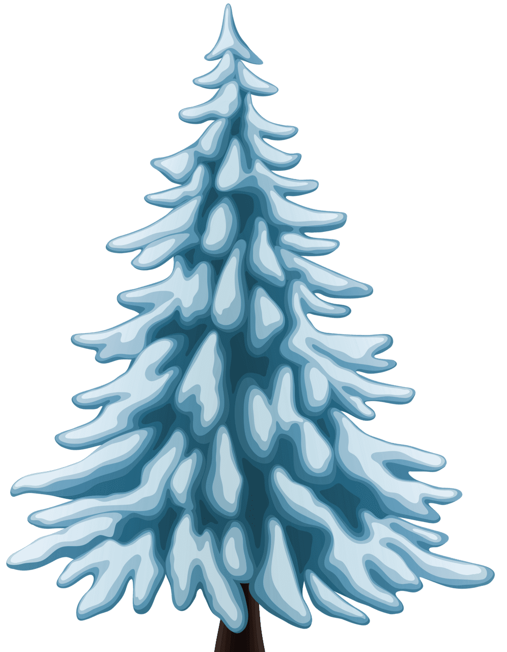 Christmas tree winter pine clipart image