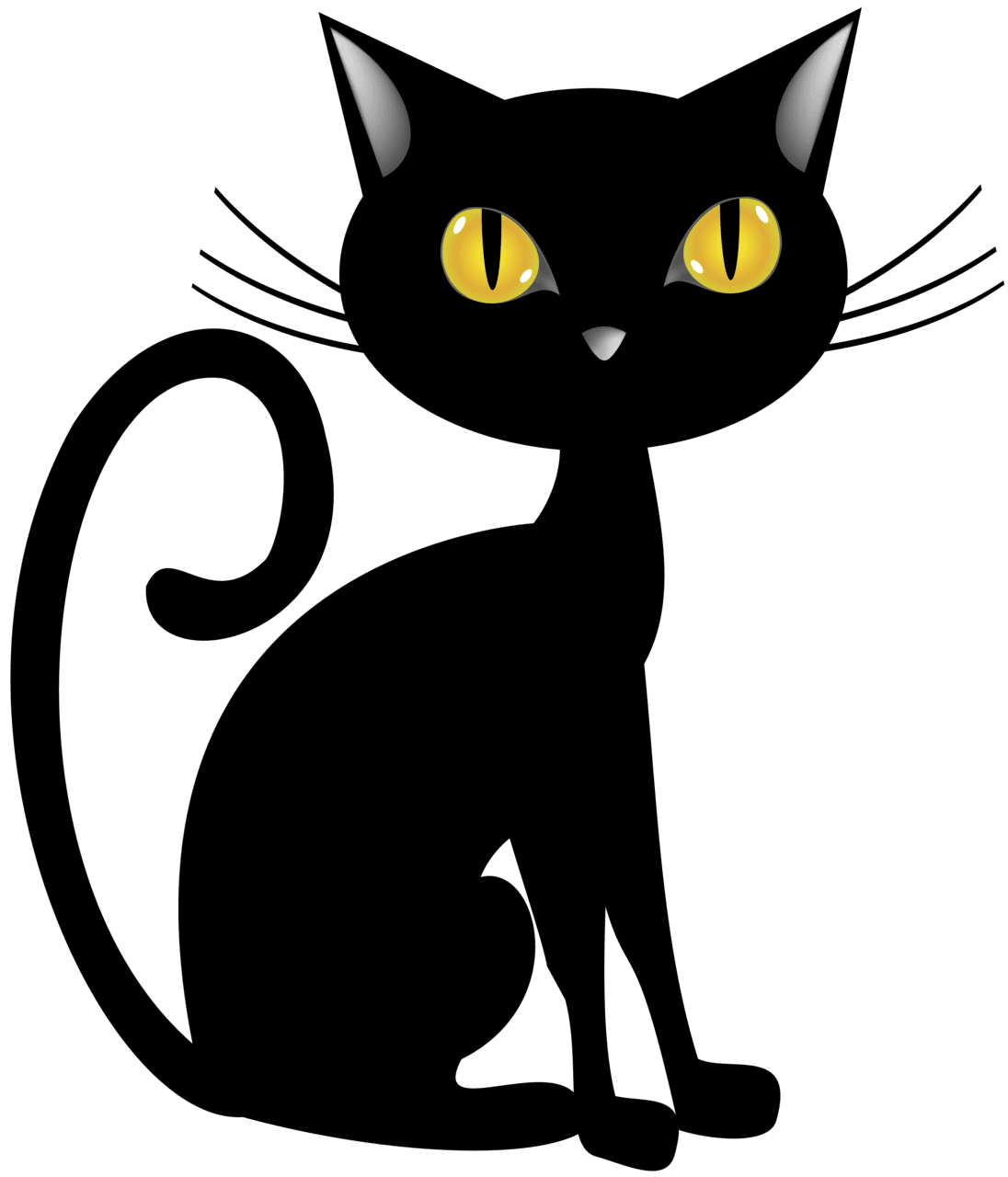 Halloween black cat clipart image 2