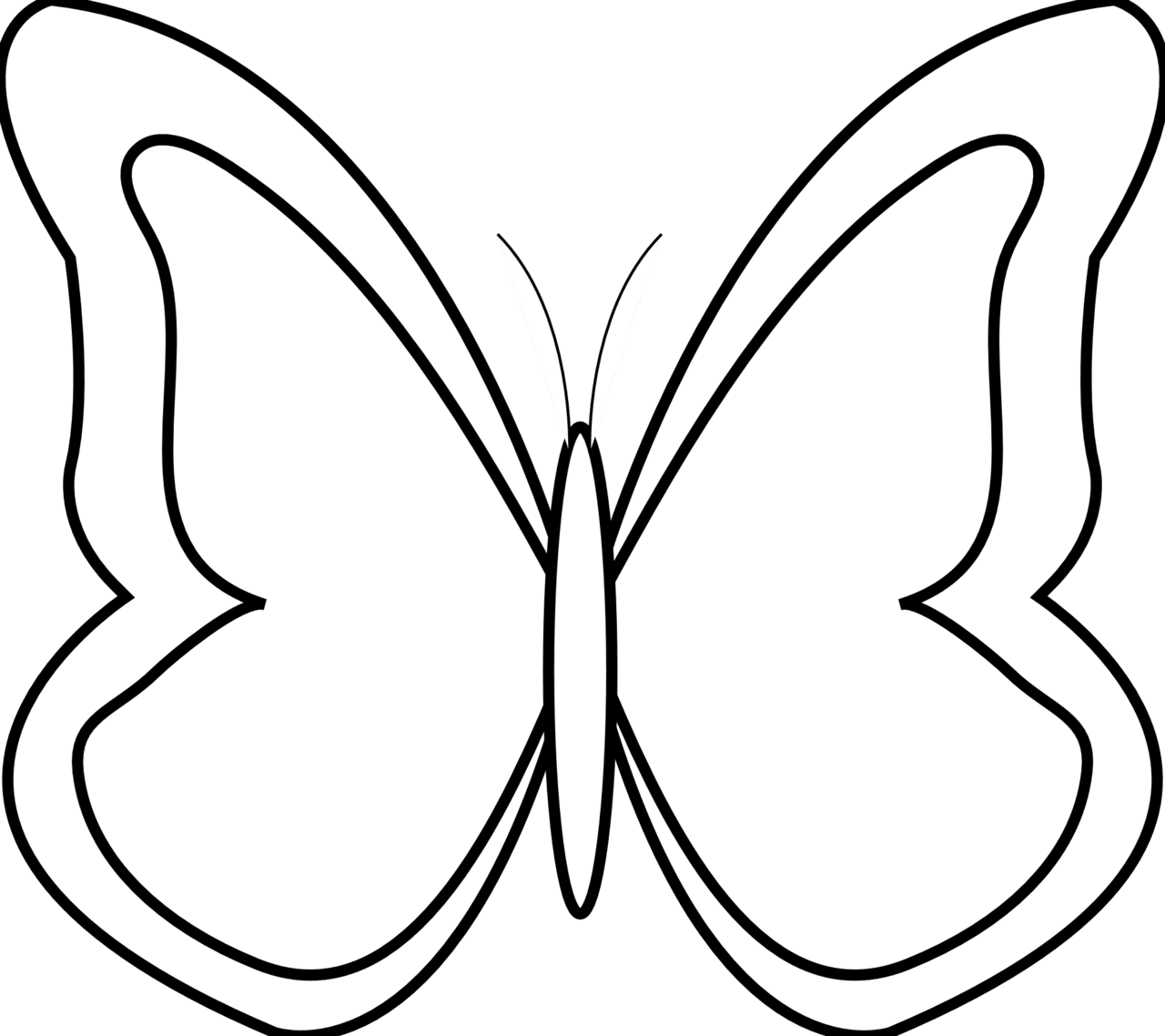 Black and white butterfly clipart clip art