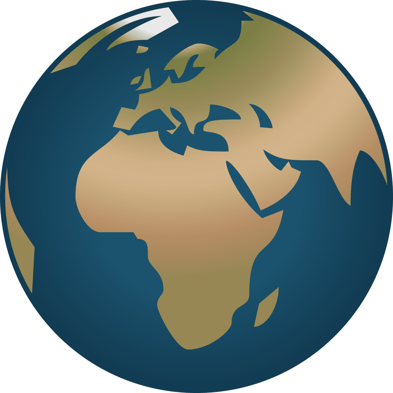 Earth simple globe fac europe and africa clipart background