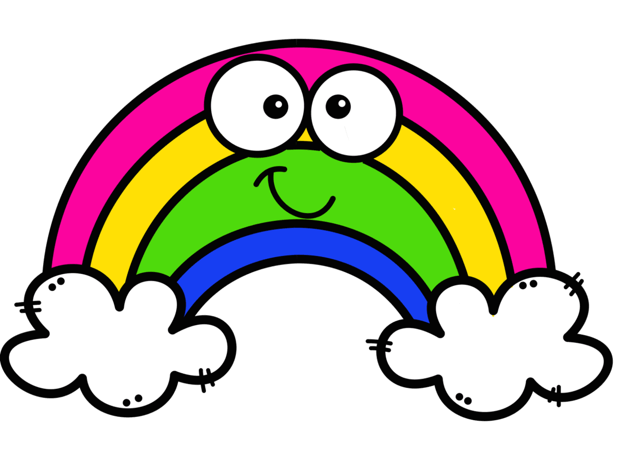 Rainbow pin page clipart picture 2