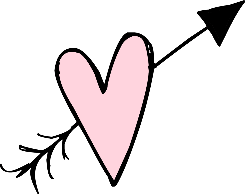 Byrumnews media heart doodle with arrow clipart clip art