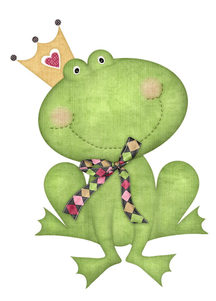 Frog pin page clipart picture 2