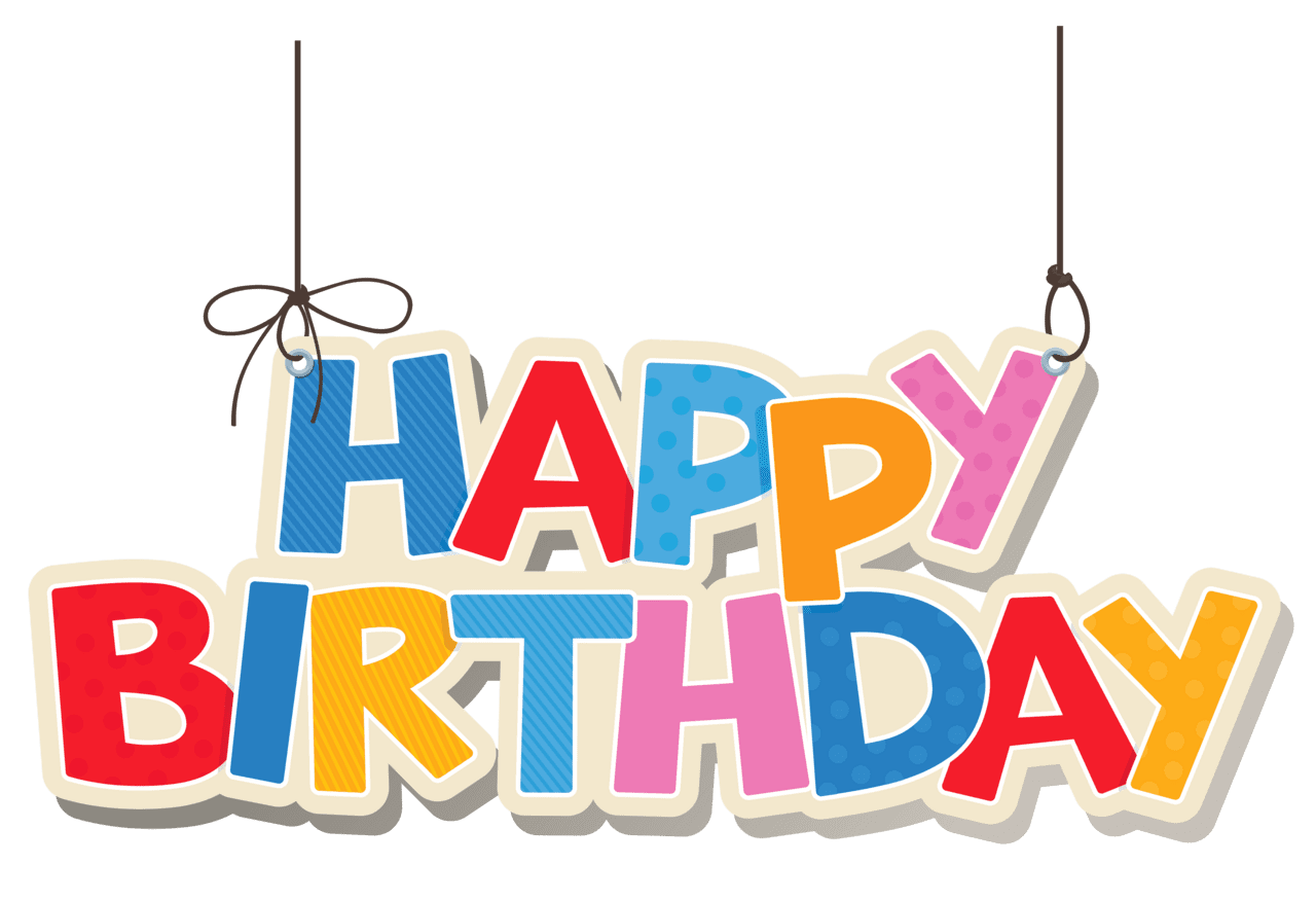 Hang colorful happy birthday clipart picture