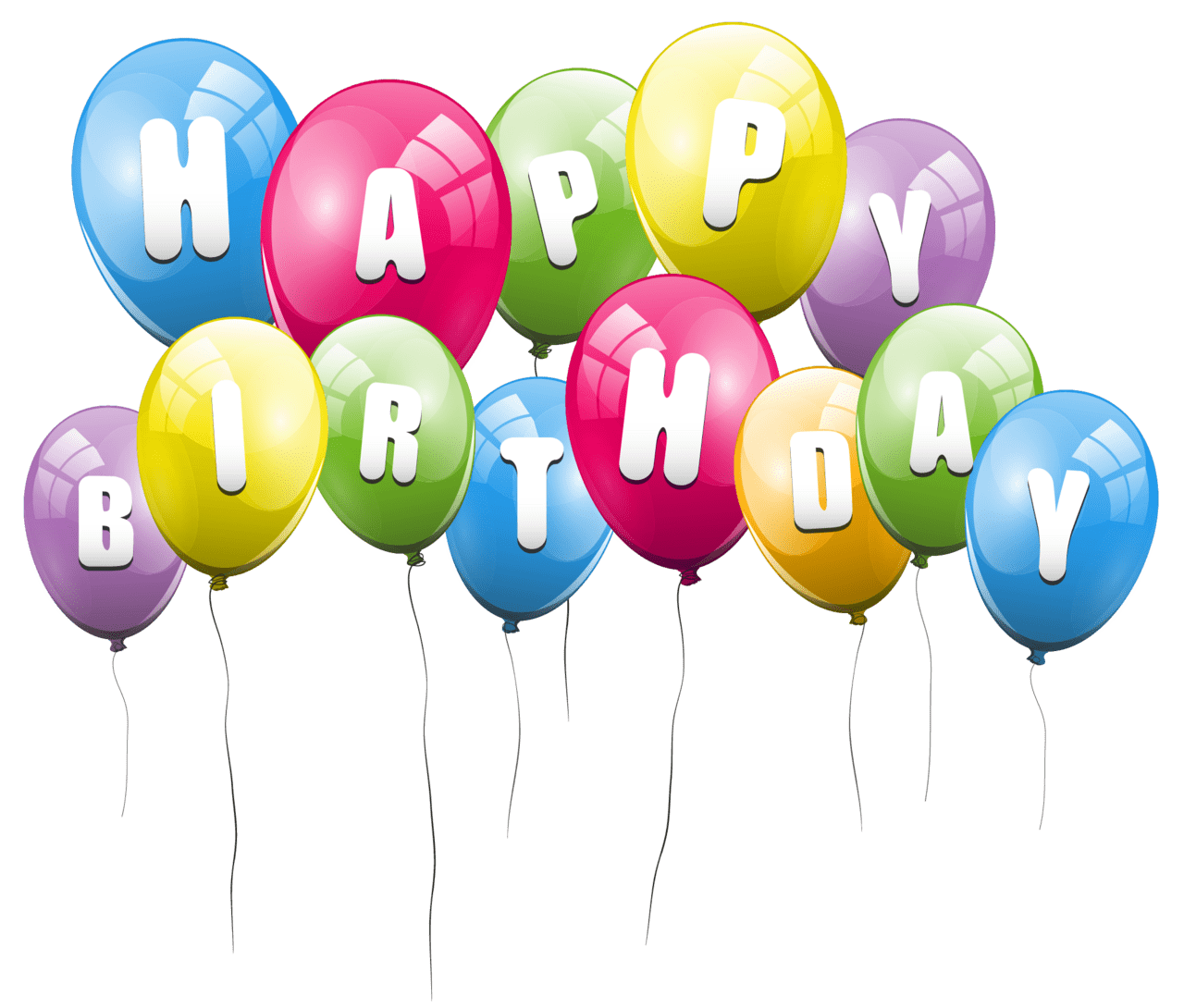 Balloon happy birthday picture clipart