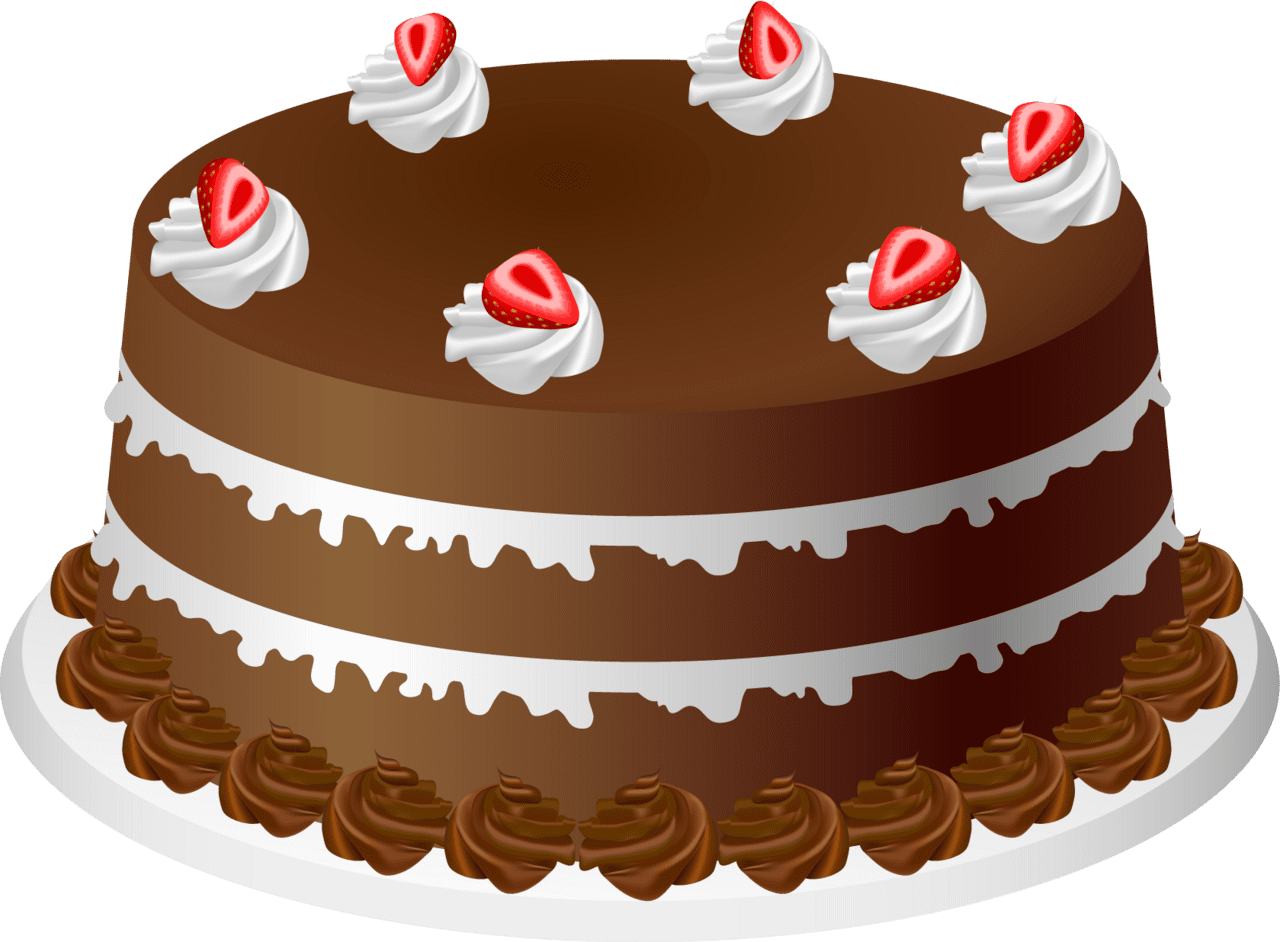 Birthday cake pin page clipart vector