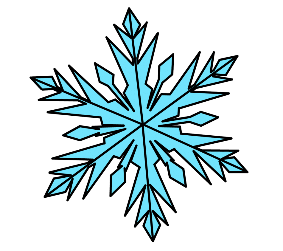 Snowflake pin page clipart logo