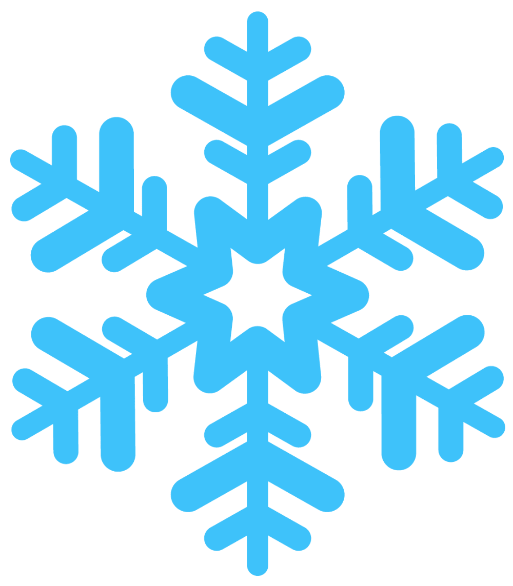 Snowflake blue simple stic clipart photo