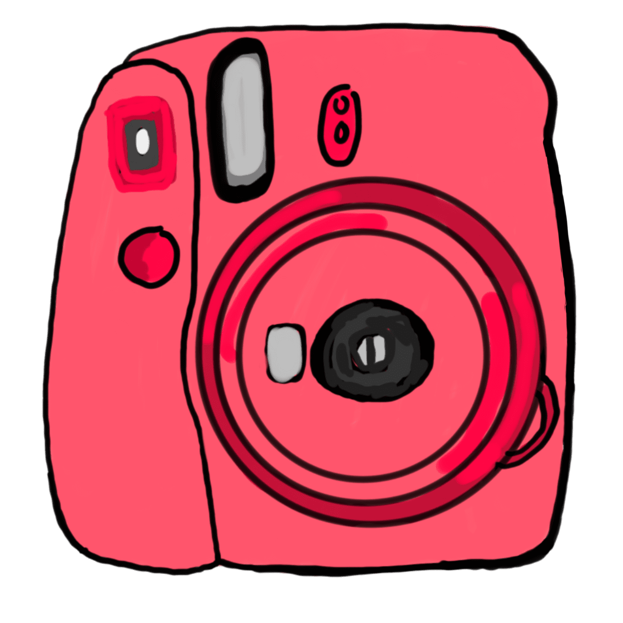 Camera hot pink polaroid camer clipart logo