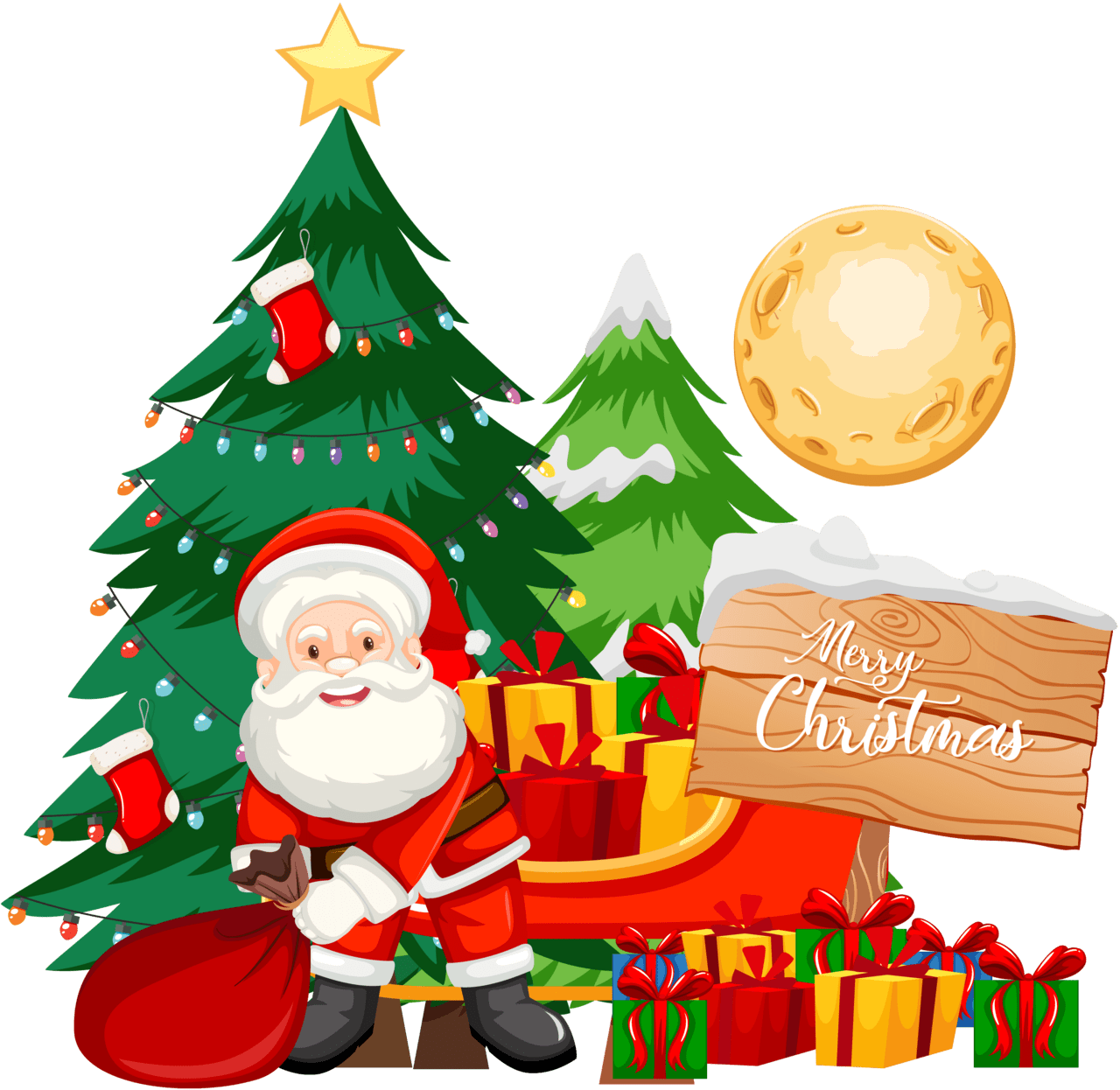 Merry christmas santa clipart background