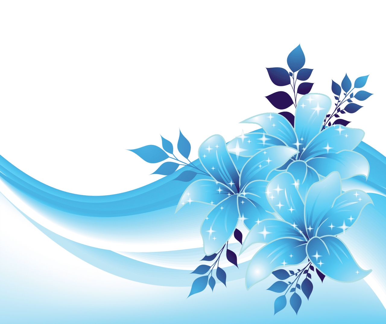 Blue decoration with flowers clipart yopriceville high quality images and transp flower app prints framed dark