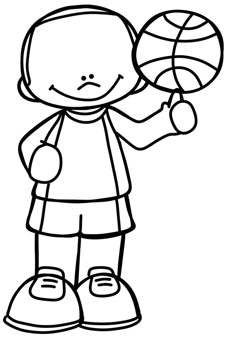 Basketball pin page clipart picture 3