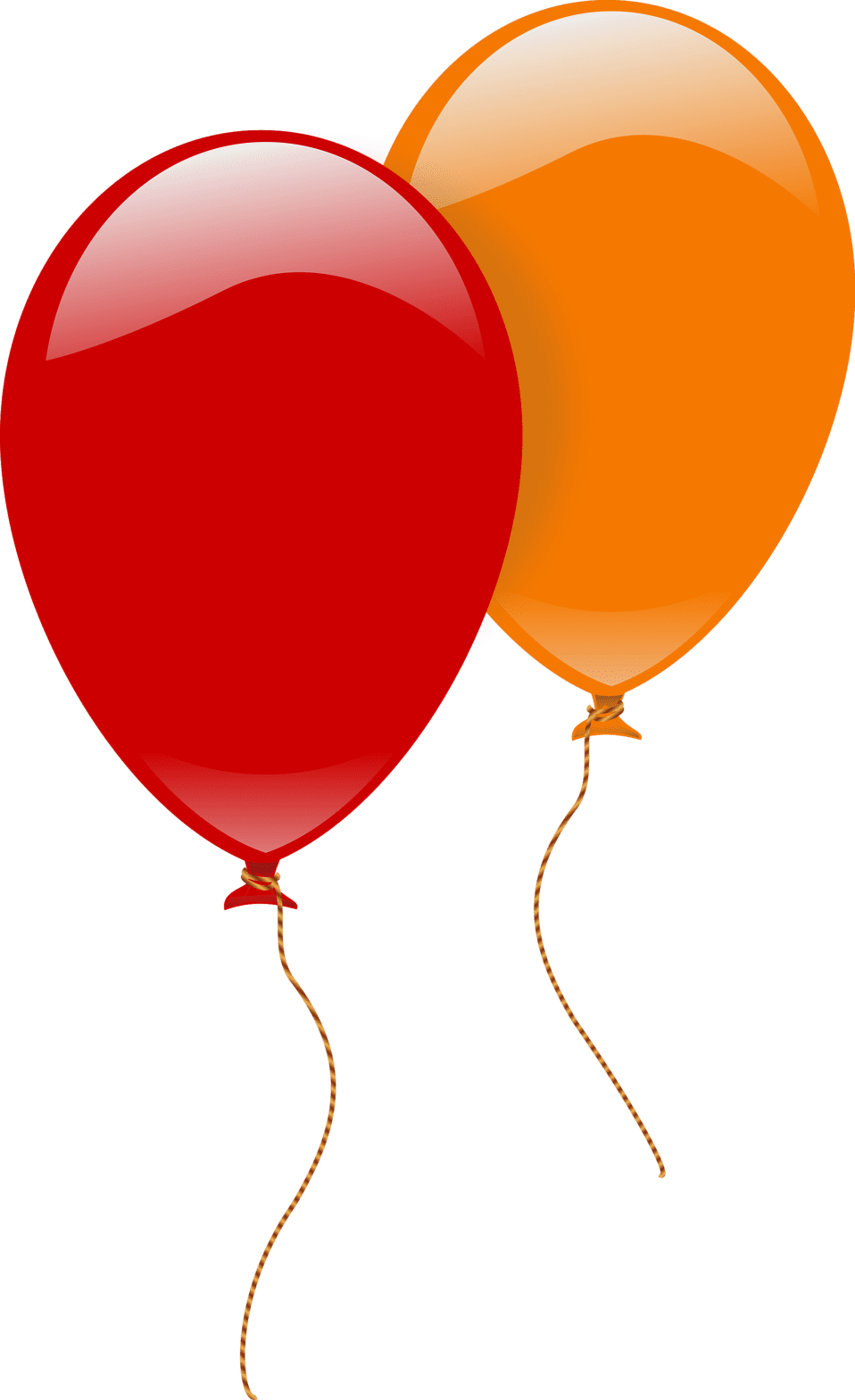 Balloon photo of red and an orange clipart