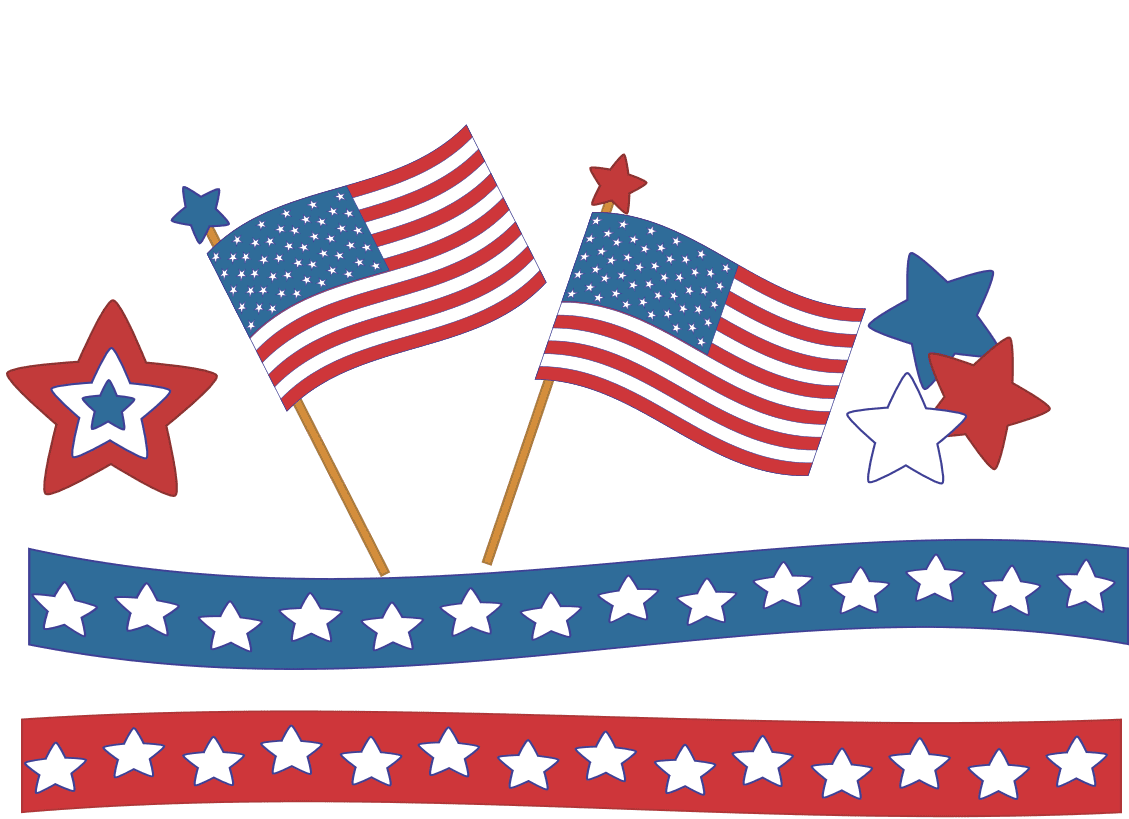 American flag th of july borders clipart cliparting picture