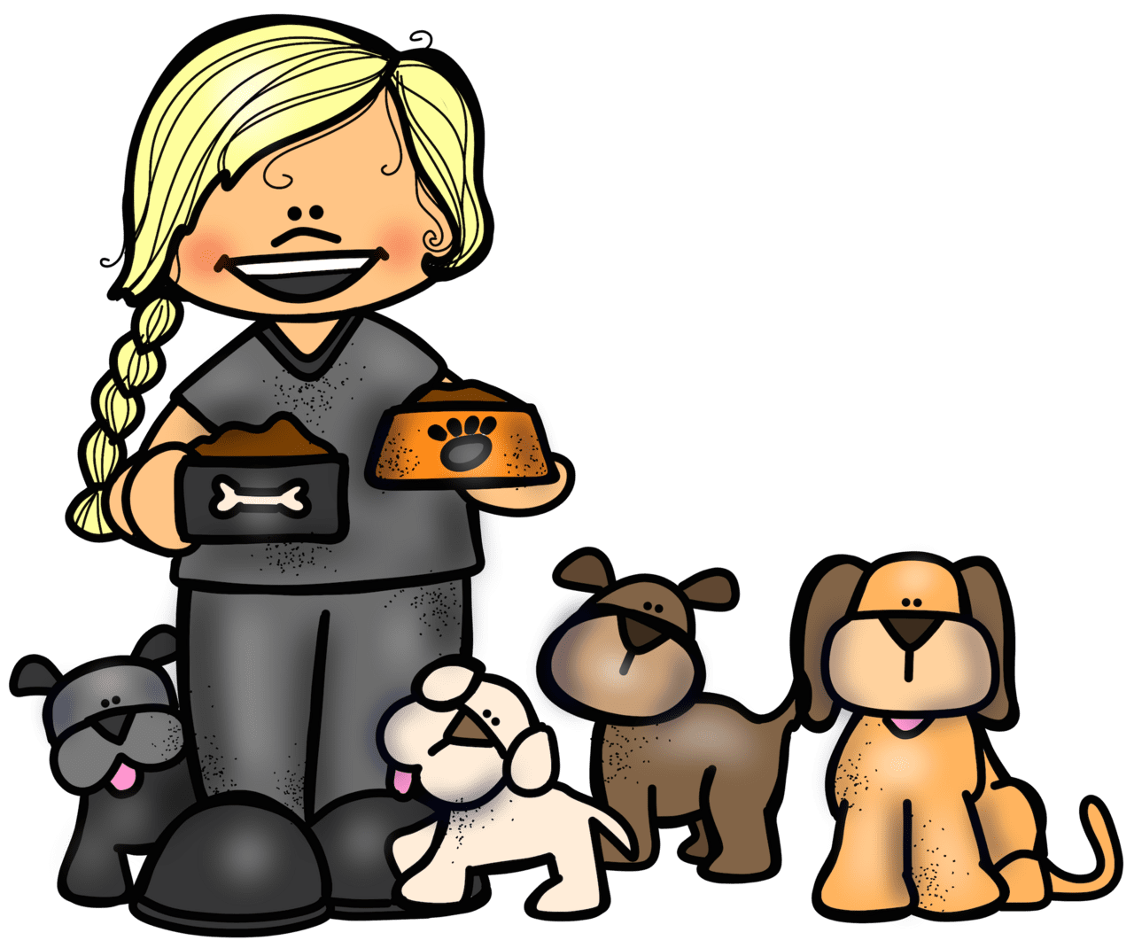 Dog colourful semantics preschool theme clipart photo