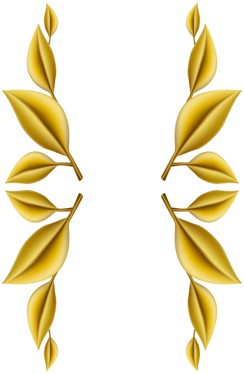 Leaf gold leaves decoration clipart image