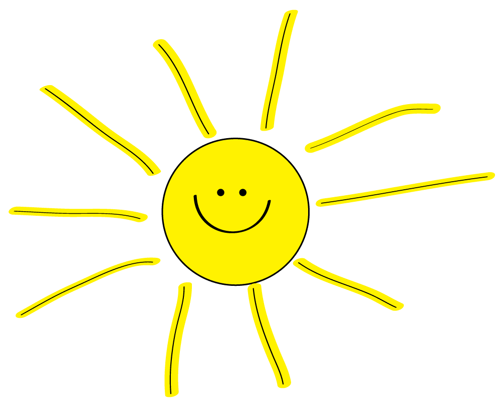 Sun clipart to decorate for parties craft projects sites or blogs transparent