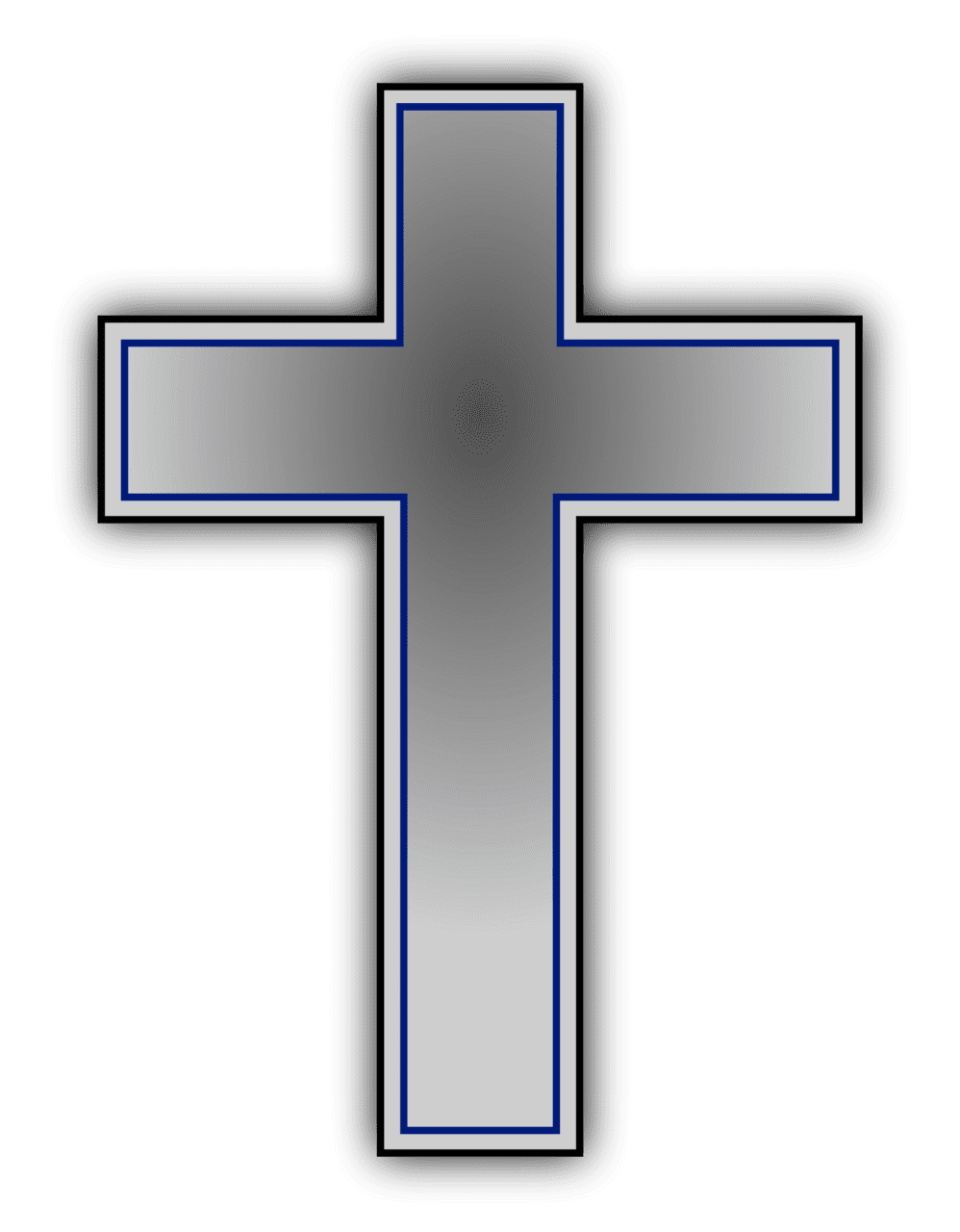 Cross picture black and white clipart